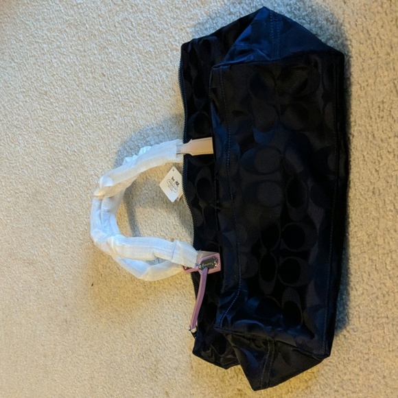 NWT Navy Coach Zippered Tote - Picture 2 of 5